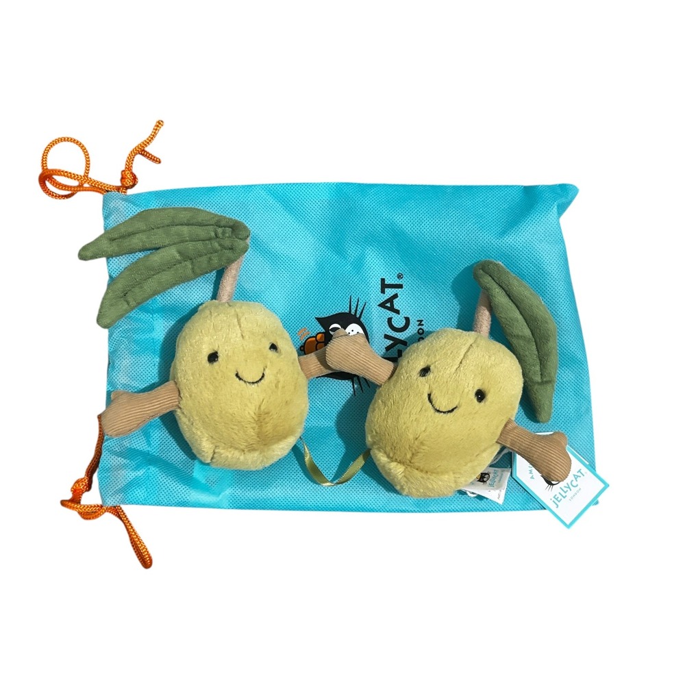 Jellycat Amuseables Olives Green Plush‎ Stuffed Toy A6OLI With Bag NWT BFF Gift